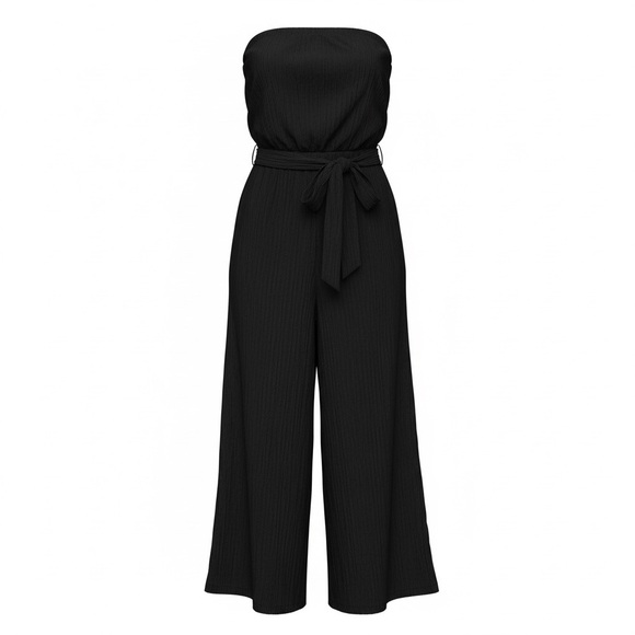 Cosmic Beauty Chic Black Strapless Jumpsuit Large - Picture 5 of 10